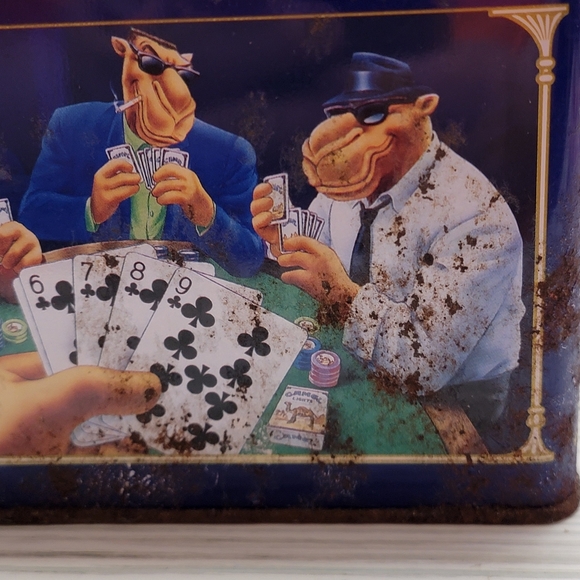 Joe Camel Cigarettes Poker Chips Cards Advertising Tin Storage Container - Picture 10 of 16